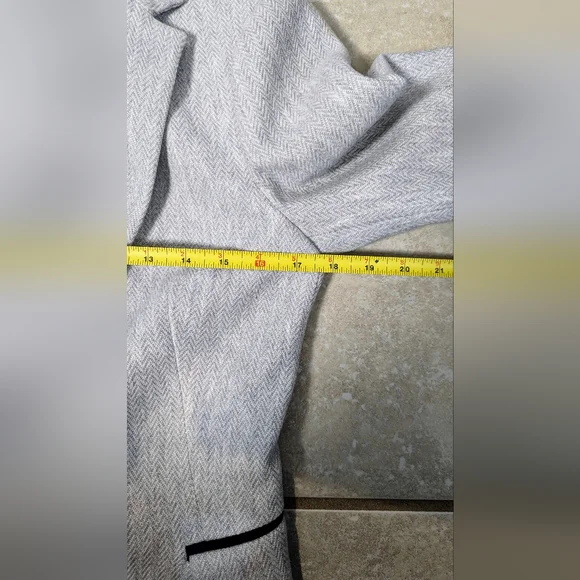 Zara Light Grey Cotton Jersey Blazer  size Medium - Picture 8 of 8